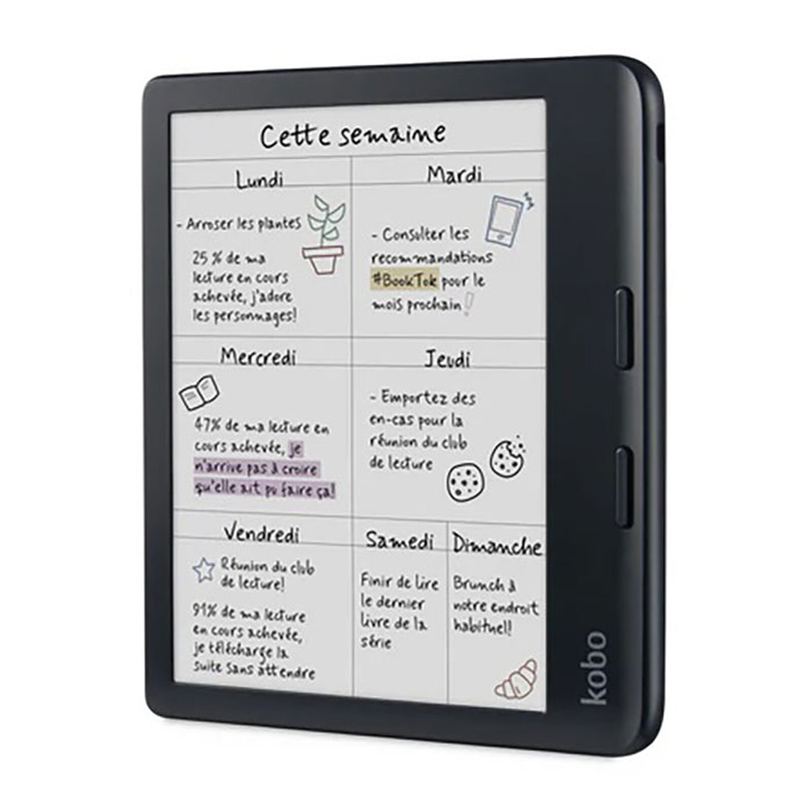 Kobo Libra Colour Black 7" E Ink Colour Display Stylus 2 Compatibility & Waterproof E-Reader Kobo — view 2