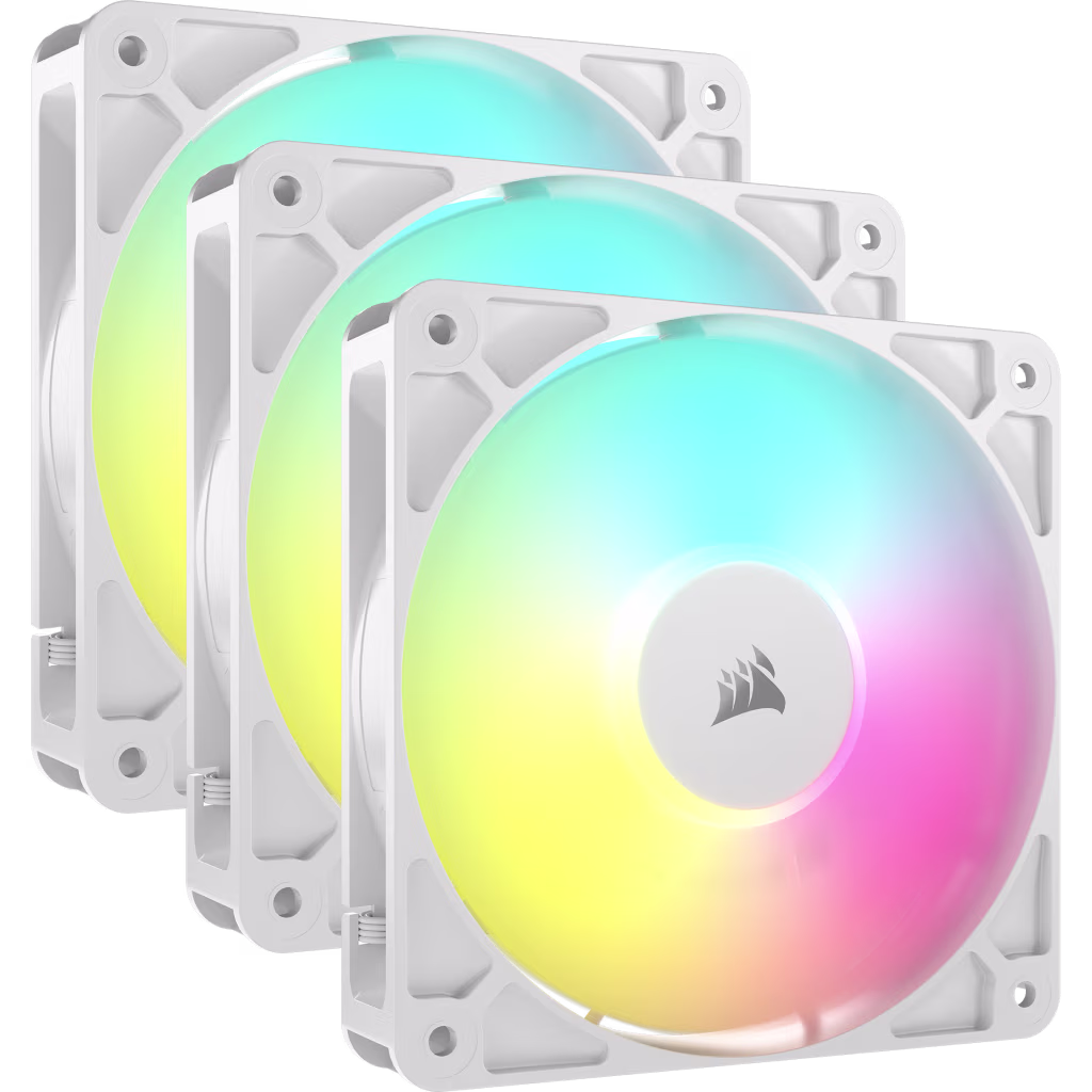 Corsair RS120 ARGB White, 120MM ARGB Fan, Triple Pack Corsair — view 2